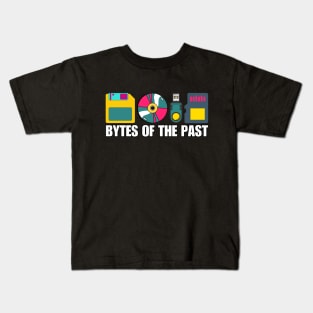 Retro Bytes of the Past - Vintage Storage Tech Icons Kids T-Shirt